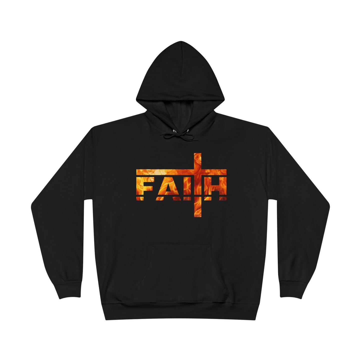 Faith Flamed Unisex Hoodie – Stylish, Sustainable Faithwear