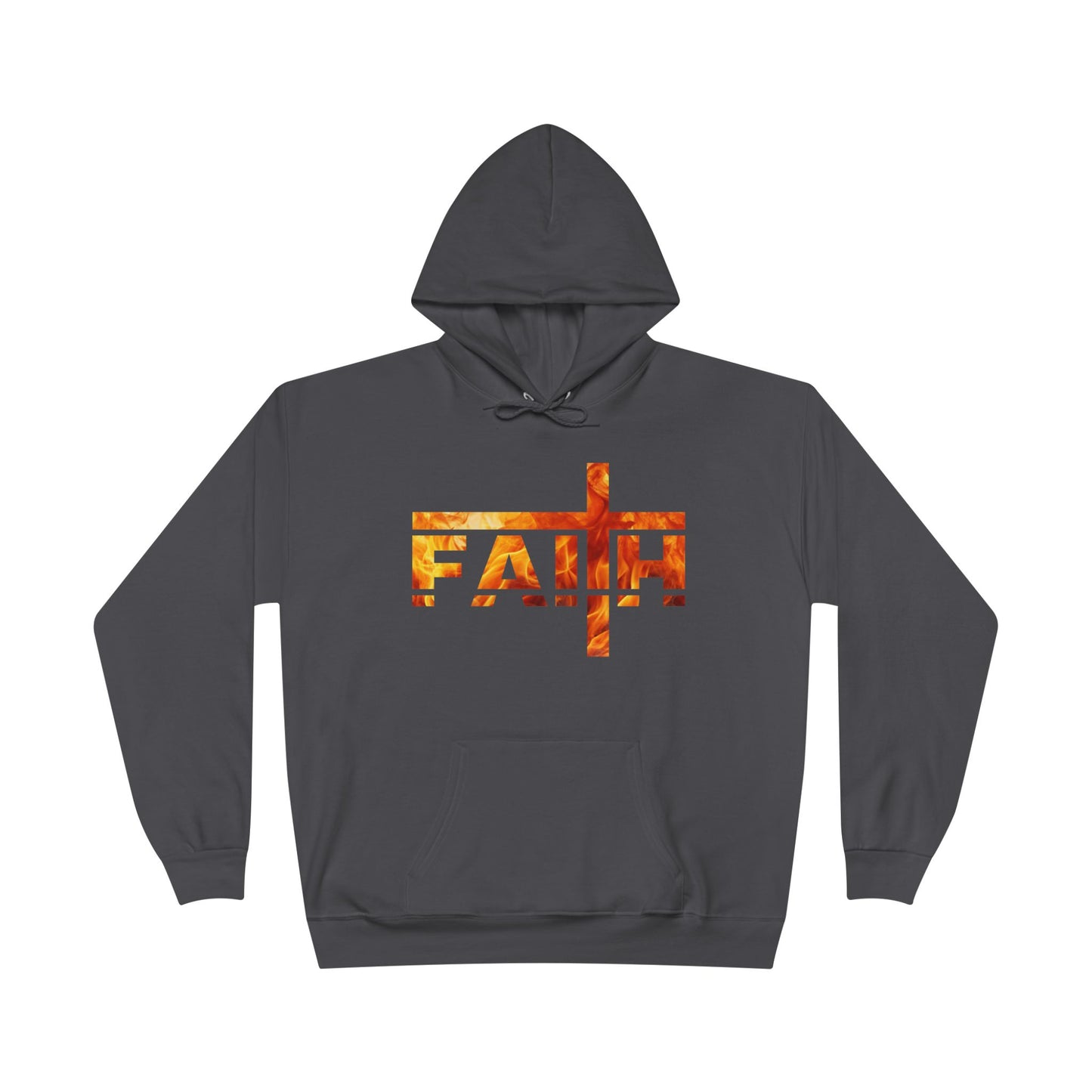 Faith Flamed Unisex Hoodie – Stylish, Sustainable Faithwear