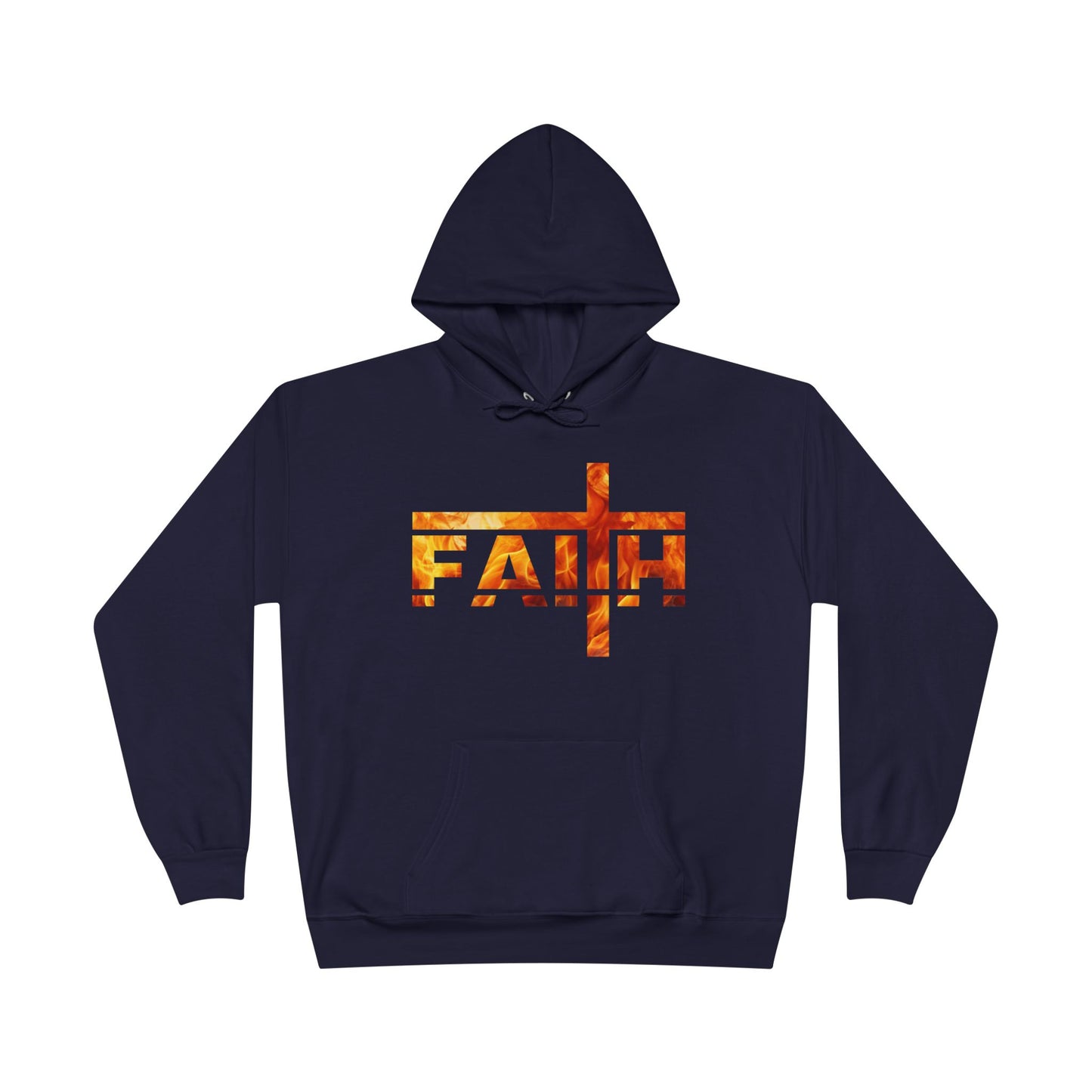 Faith Flamed Unisex Hoodie – Stylish, Sustainable Faithwear
