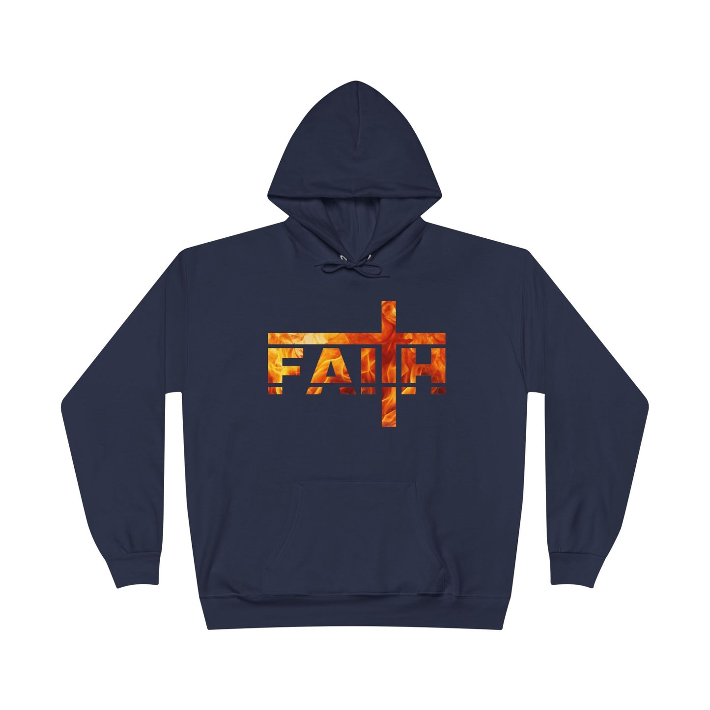 Faith Flamed Unisex Hoodie – Stylish, Sustainable Faithwear
