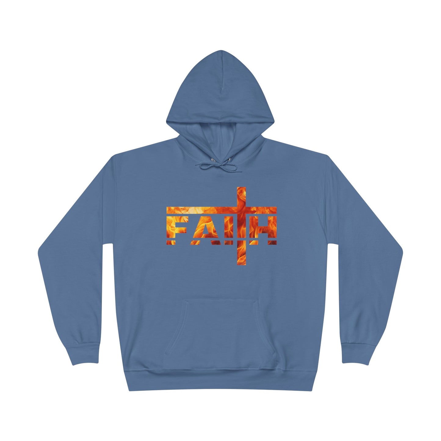 Faith Flamed Unisex Hoodie – Stylish, Sustainable Faithwear