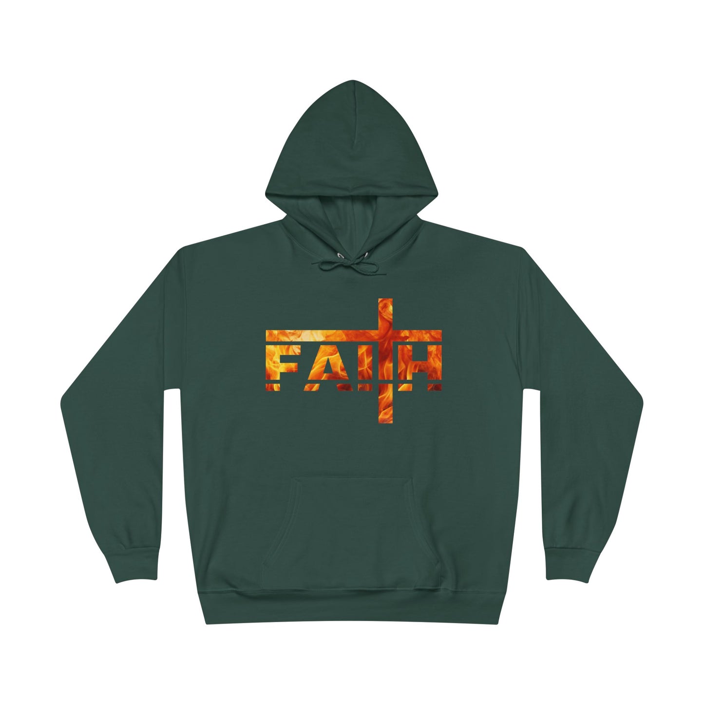 Faith Flamed Unisex Hoodie – Stylish, Sustainable Faithwear