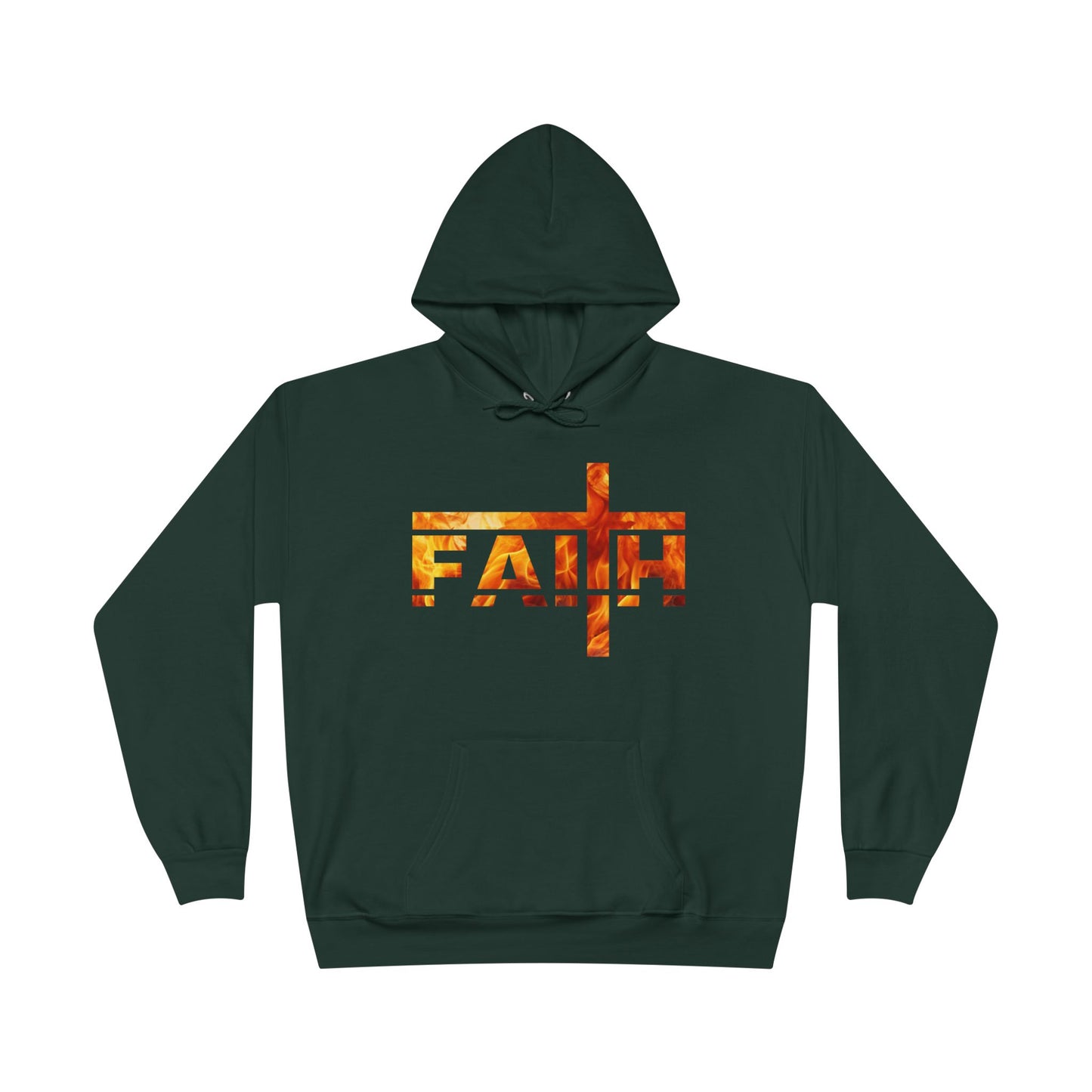 Faith Flamed Unisex Hoodie – Stylish, Sustainable Faithwear