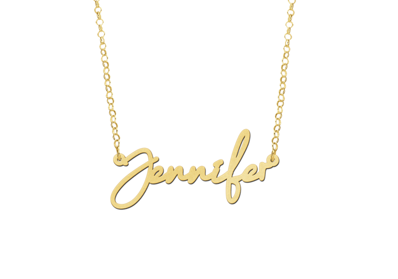 14k Name necklace - Cursive