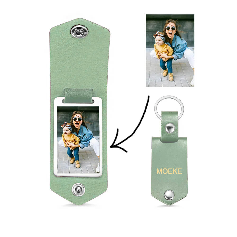 Sleutelhanger tekst met foto - Personalised