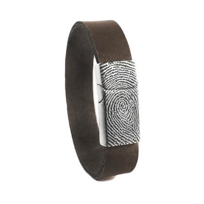 Leather bracelet - clasp fingerprints
