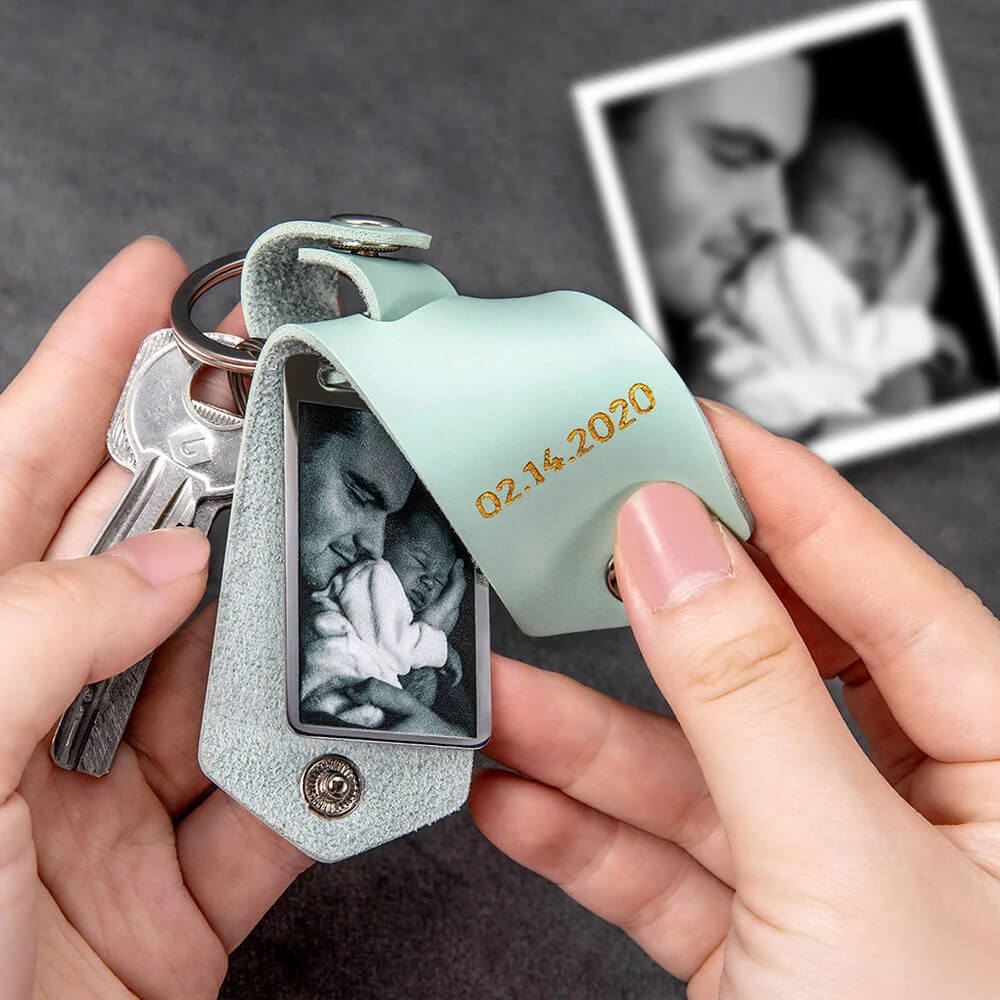 Sleutelhanger tekst met foto - Personalised