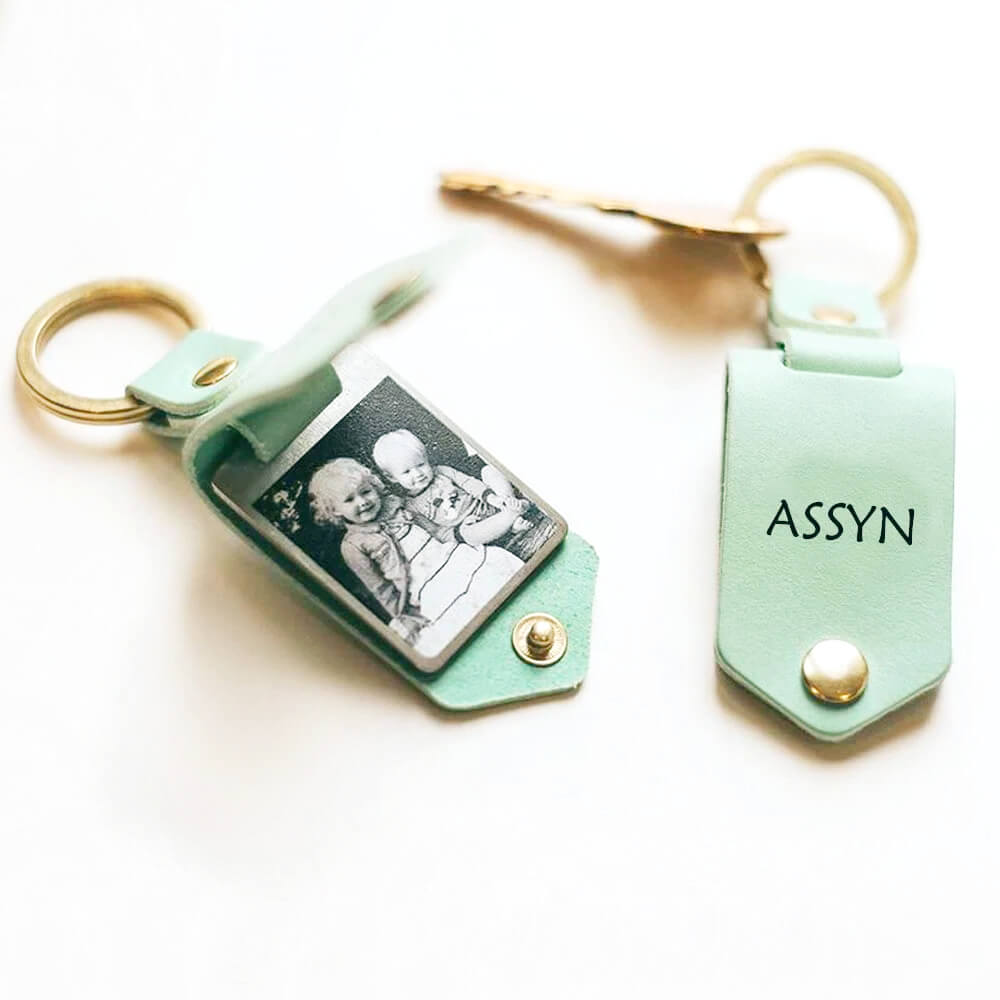 Sleutelhanger tekst met foto - Personalised