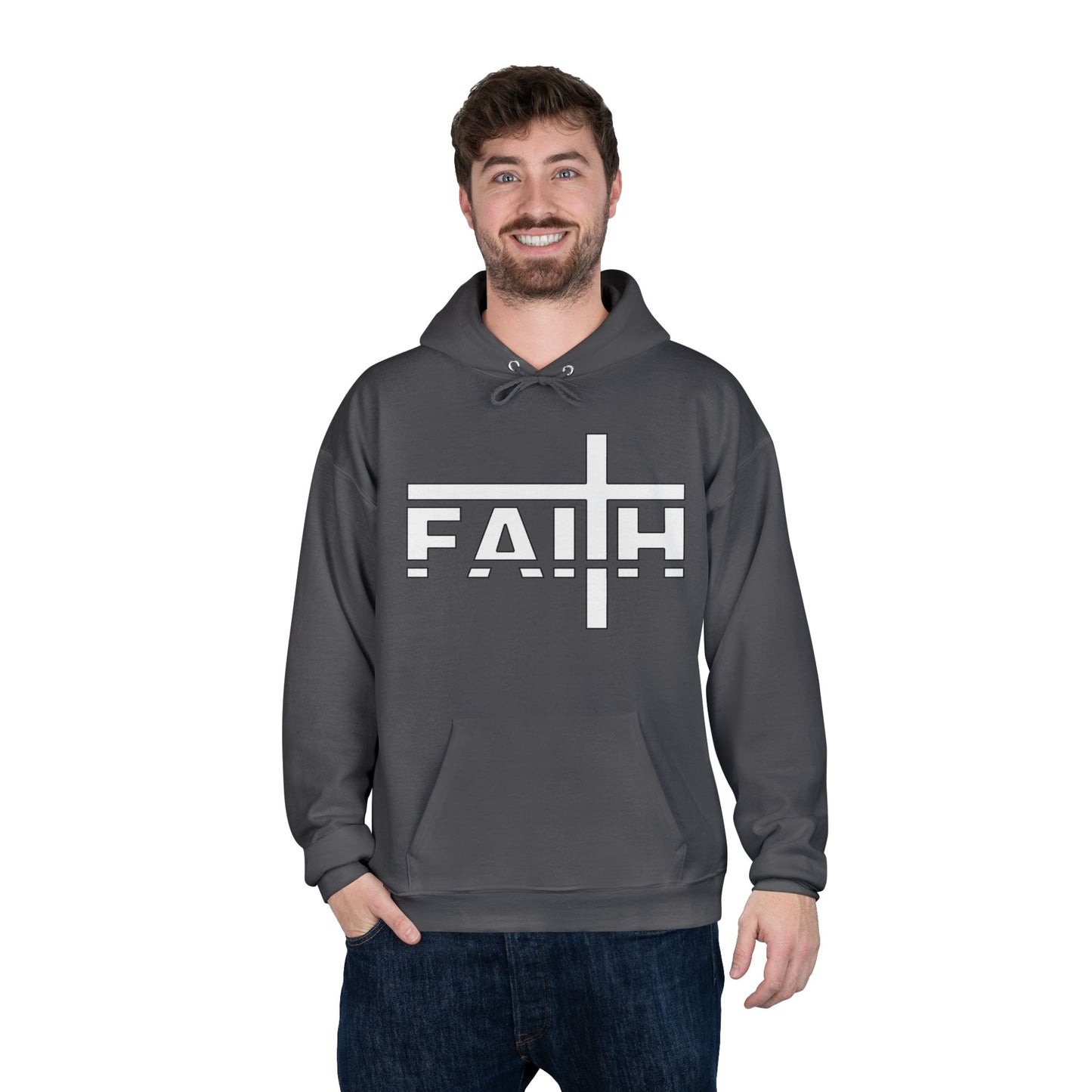 FAITH Unisex Hoodie – Soft Recycled Fleece Pullover