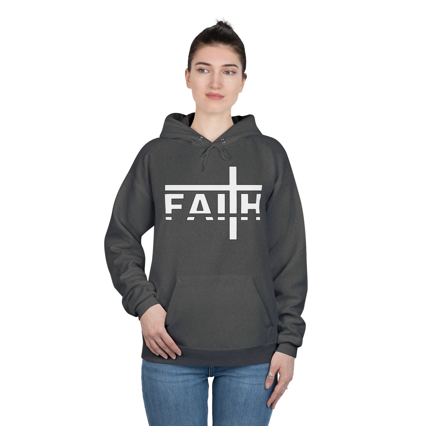 FAITH Unisex Hoodie – Soft Recycled Fleece Pullover