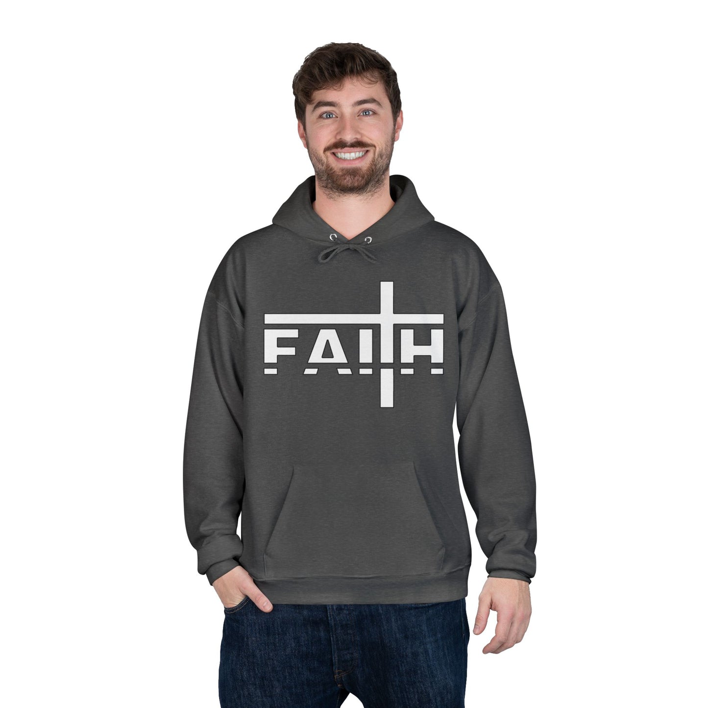 FAITH Unisex Hoodie – Soft Recycled Fleece Pullover