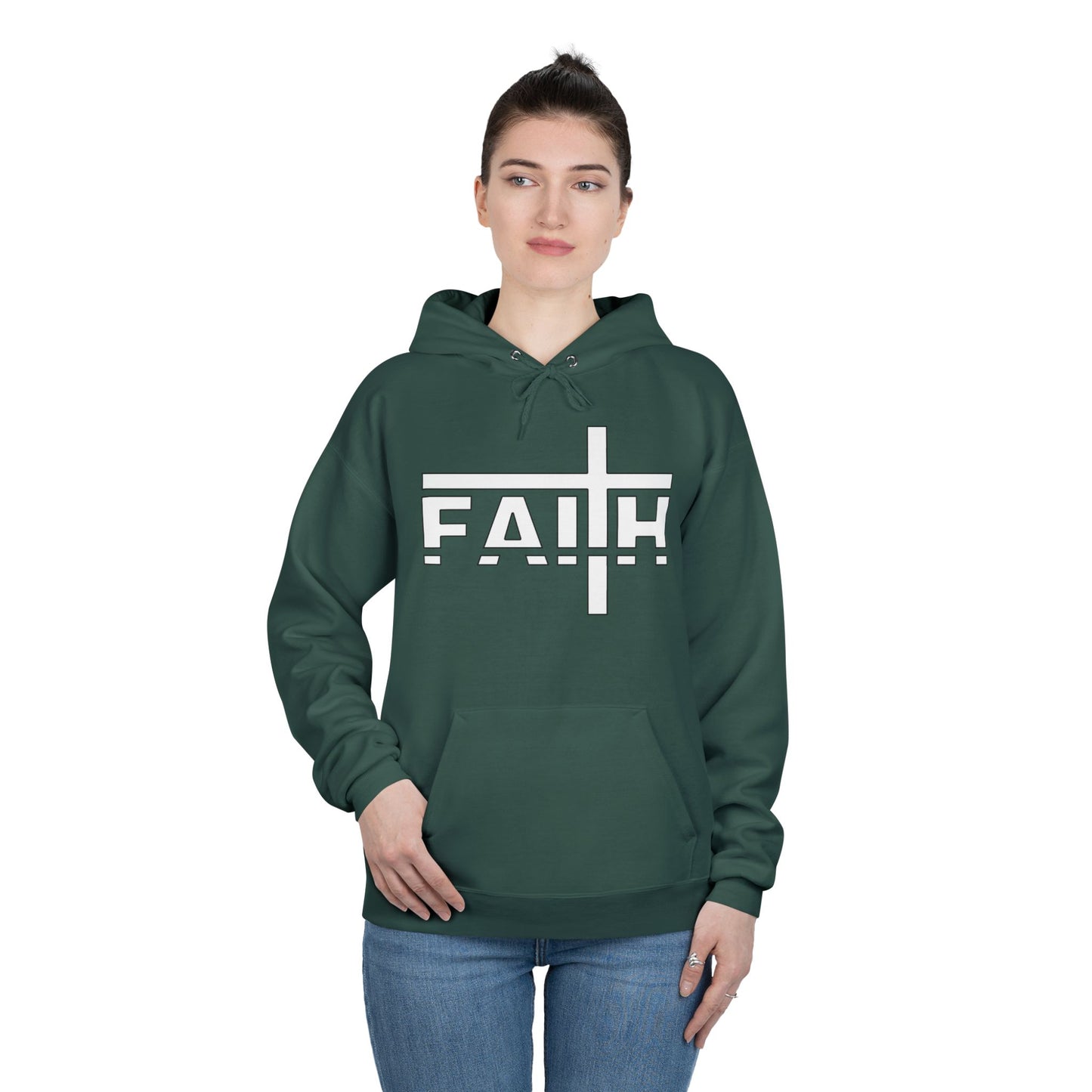 FAITH Unisex Hoodie – Soft Recycled Fleece Pullover