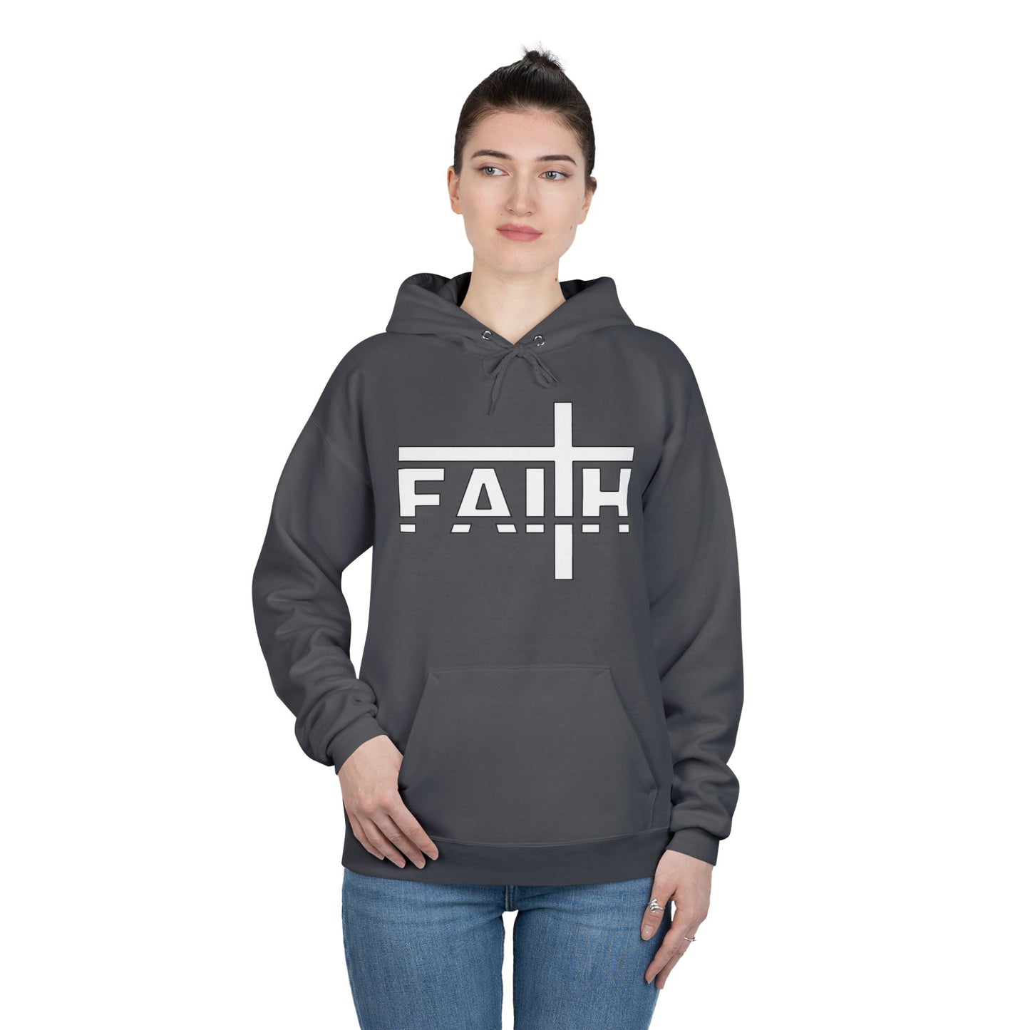 FAITH Unisex Hoodie – Soft Recycled Fleece Pullover