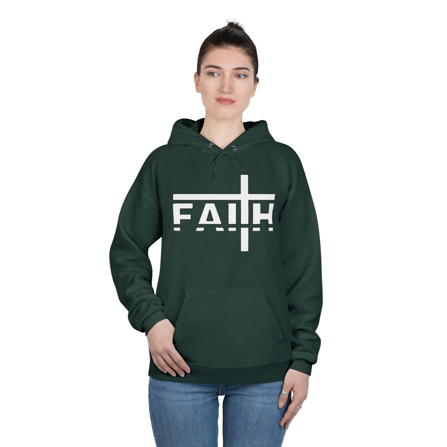 FAITH Unisex Hoodie – Soft Recycled Fleece Pullover