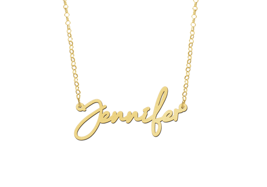 14k Name necklace - Cursive