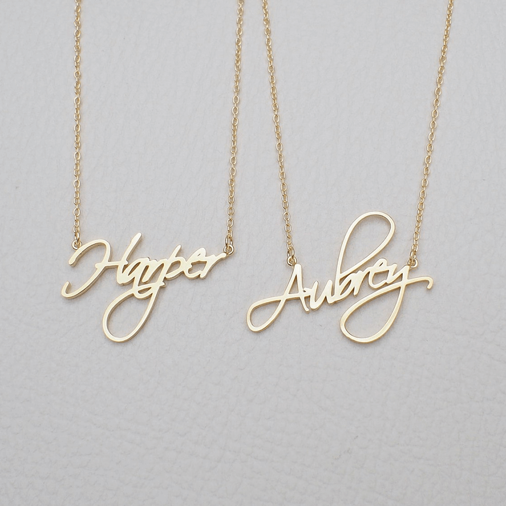 14k Name necklace - Cursive