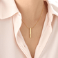 Engraved Bar Necklace – 2 sided Engraved Gift in Silver or Gold