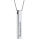 Engraved Bar Necklace – 2 sided Engraved Gift in Silver or Gold