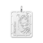 Heren zilveren hanger - animal with name