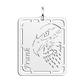 Heren zilveren hanger - animal with name