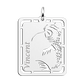 Heren zilveren hanger - animal with name