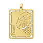 14k Heren gouden hanger - animal with name