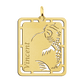 14k Heren gouden hanger - animal with name