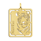 14k Heren gouden hanger - animal with name