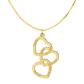 14k Family necklace - Linked hearts gold