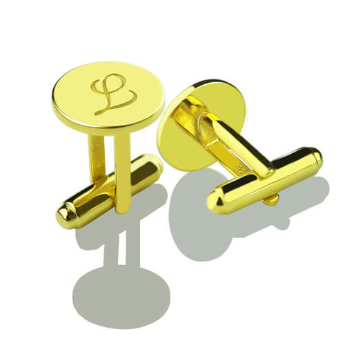14k Manchetknopen - Initialen Cufflinks