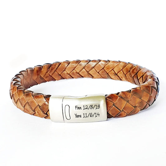 Heren leren armband