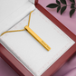 Engraved Bar Necklace – 2 sided Engraved Gift in Silver or Gold